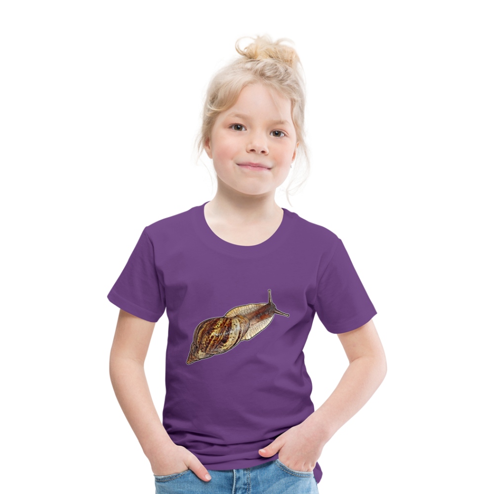 Kinder Basic T-Shirt Achatina reticulata wildfarben - Lila