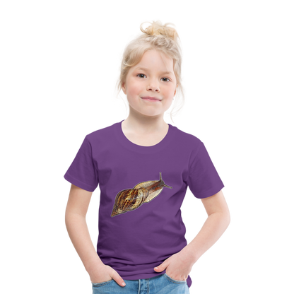 Kinder Basic T-Shirt Achatina reticulata wildfarben - Lila
