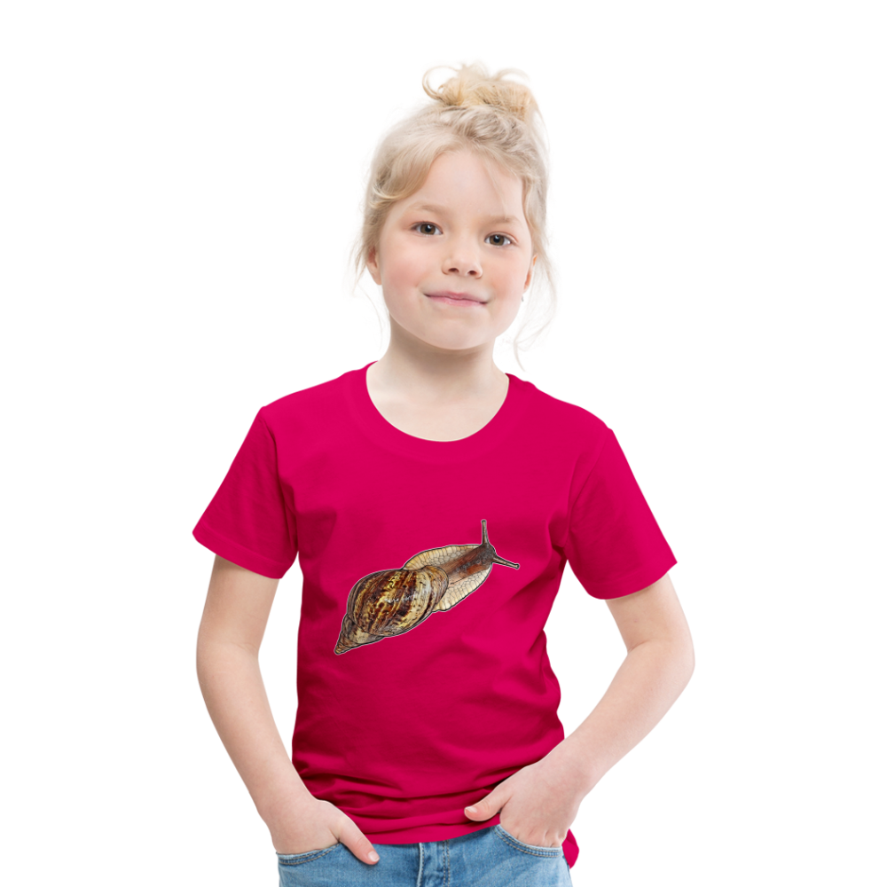 Kinder Basic T-Shirt Achatina reticulata wildfarben - dunkles Pink