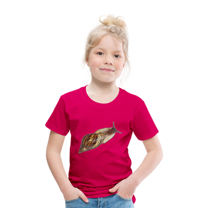 Kinder Basic T-Shirt Achatina reticulata wildfarben - dunkles Pink