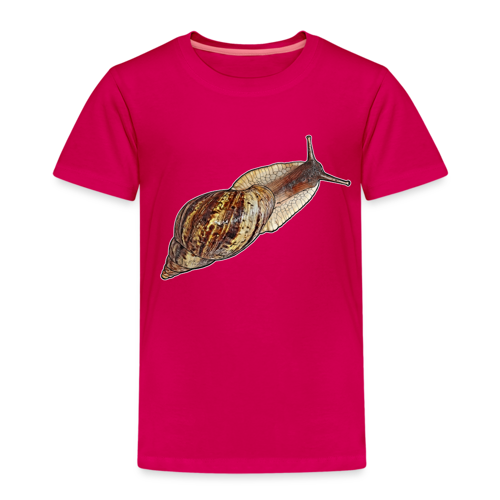 Kinder Basic T-Shirt Achatina reticulata wildfarben - dunkles Pink