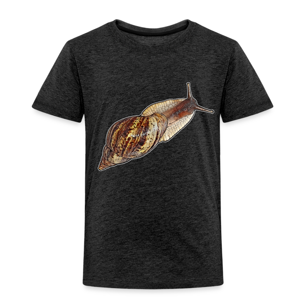 Kinder Basic T-Shirt Achatina reticulata wildfarben - Anthrazit