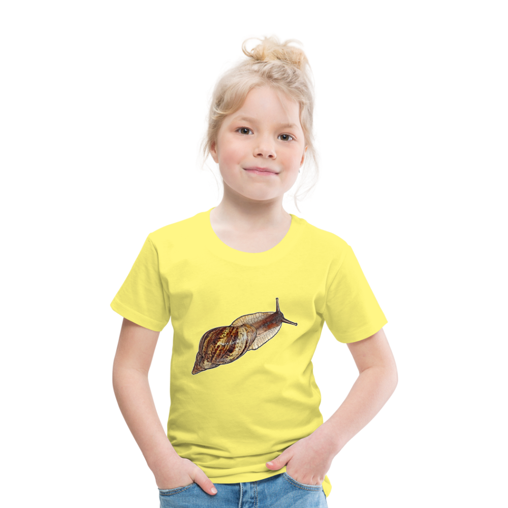 Kinder Basic T-Shirt Achatina reticulata wildfarben - Gelb