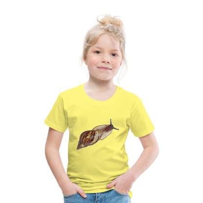 Kinder Basic T-Shirt Achatina reticulata wildfarben - Gelb
