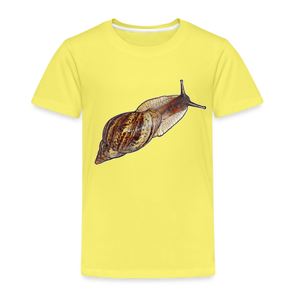 Kinder Basic T-Shirt Achatina reticulata wildfarben - Gelb