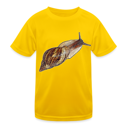 Kinder Funktions-T-Shirt Achatina reticulata wildfarben - Eigelb