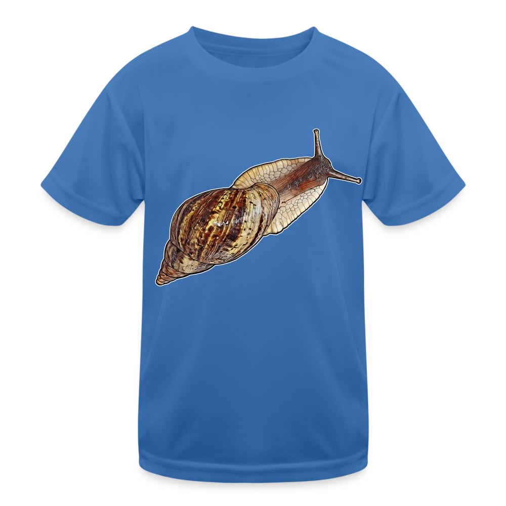 Kinder Funktions-T-Shirt Achatina reticulata wildfarben - Königsblau