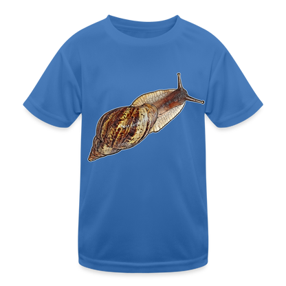 Kinder Funktions-T-Shirt Achatina reticulata wildfarben - Königsblau
