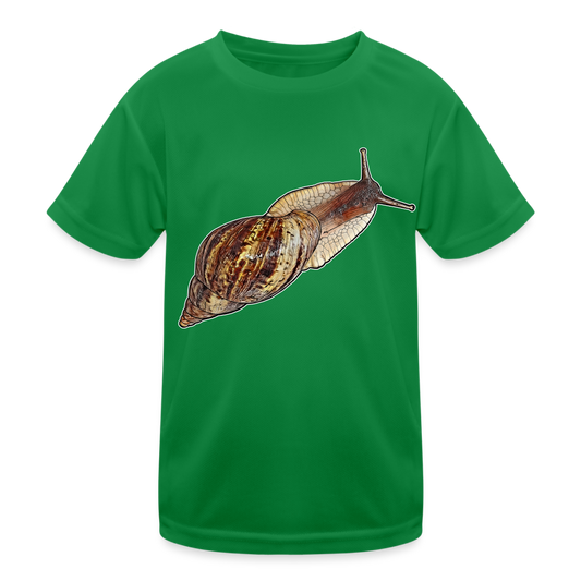 Kinder Funktions-T-Shirt Achatina reticulata wildfarben - Kelly Green