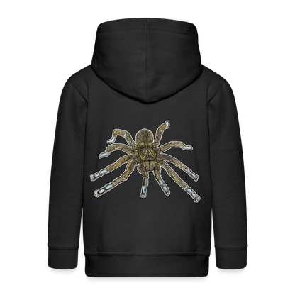 Kinder/ Teenager Zip-Hoodie Idiothele mira - Schwarz