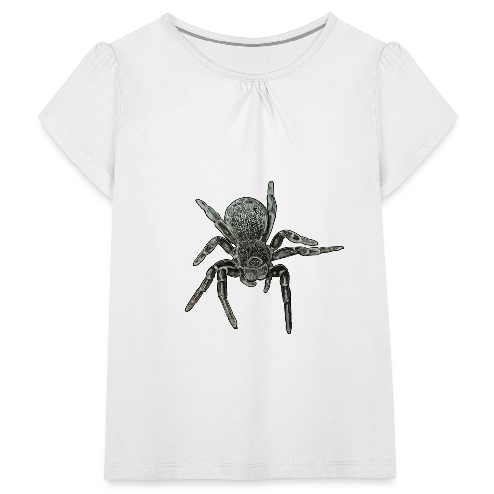 Mädchen-T-Shirt mit Raffungen Eresus walckenaeri - weiß