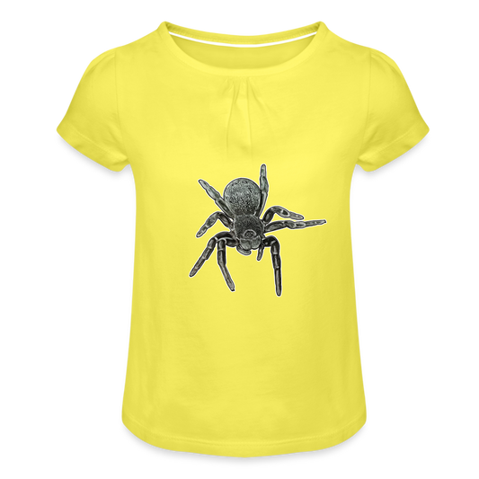 Mädchen-T-Shirt mit Raffungen Eresus walckenaeri - Gelb