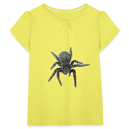 Mädchen-T-Shirt mit Raffungen Eresus walckenaeri - Gelb
