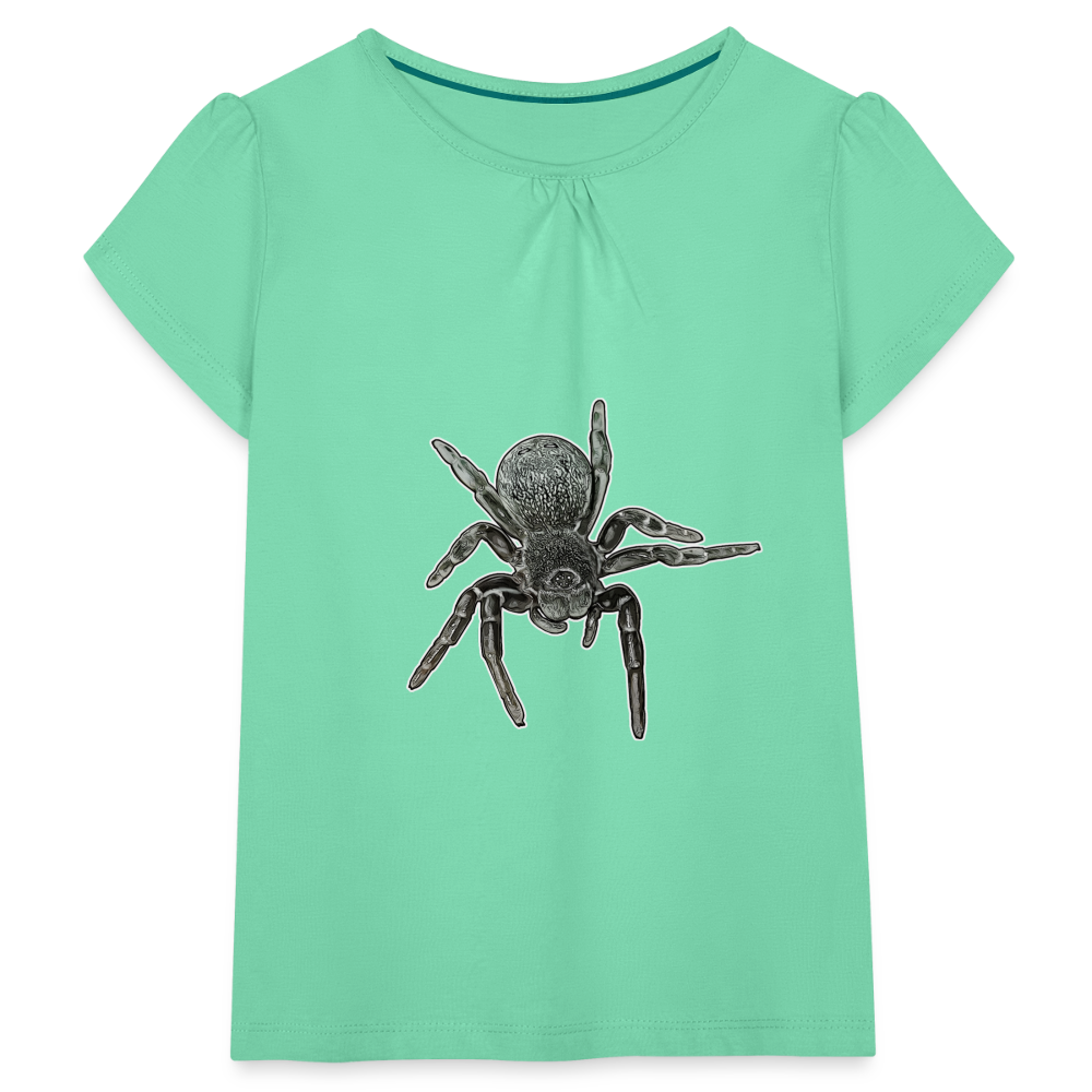 Mädchen-T-Shirt mit Raffungen Eresus walckenaeri - Mintgrün