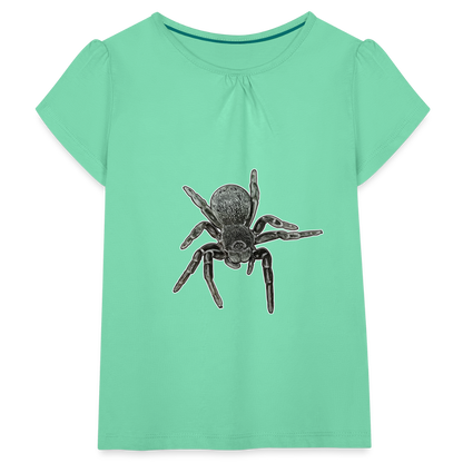 Mädchen-T-Shirt mit Raffungen Eresus walckenaeri - Mintgrün