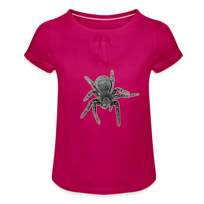 Mädchen-T-Shirt mit Raffungen Eresus walckenaeri - Fuchsia