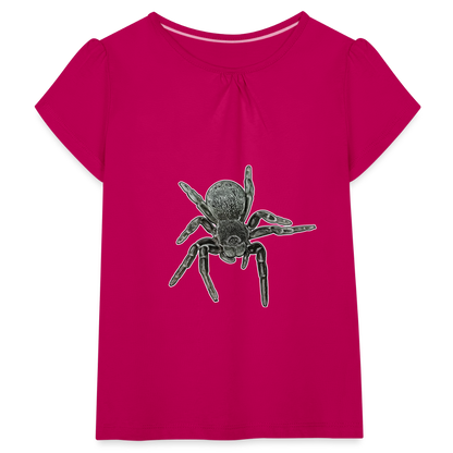Mädchen-T-Shirt mit Raffungen Eresus walckenaeri - Fuchsia
