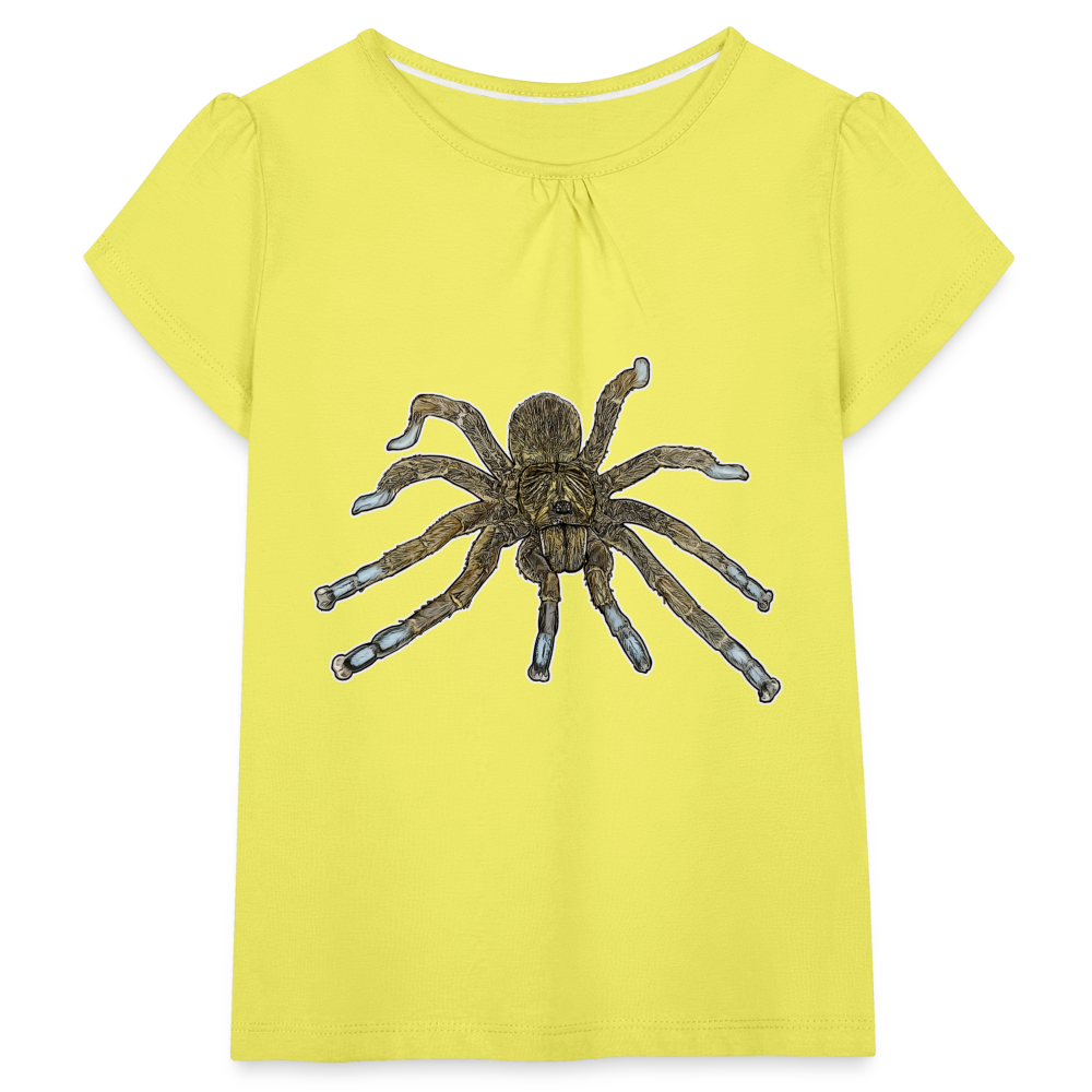 Mädchen-T-Shirt mit Raffungen Idiothele mira - Gelb