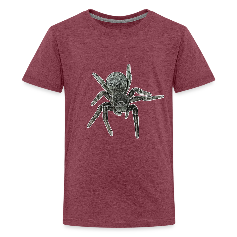 Teenager Basic T-Shirt Eresus walckenaeri - Bordeauxrot meliert