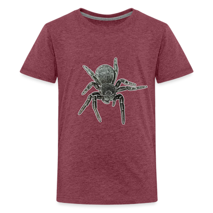 Teenager Basic T-Shirt Eresus walckenaeri - Bordeauxrot meliert