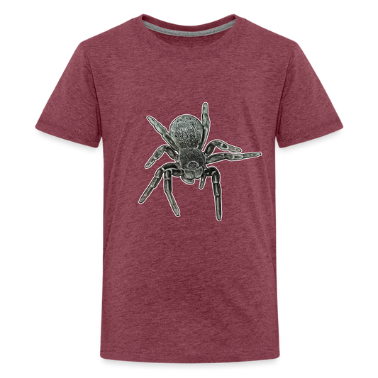 Teenager Basic T-Shirt Eresus walckenaeri - Bordeauxrot meliert