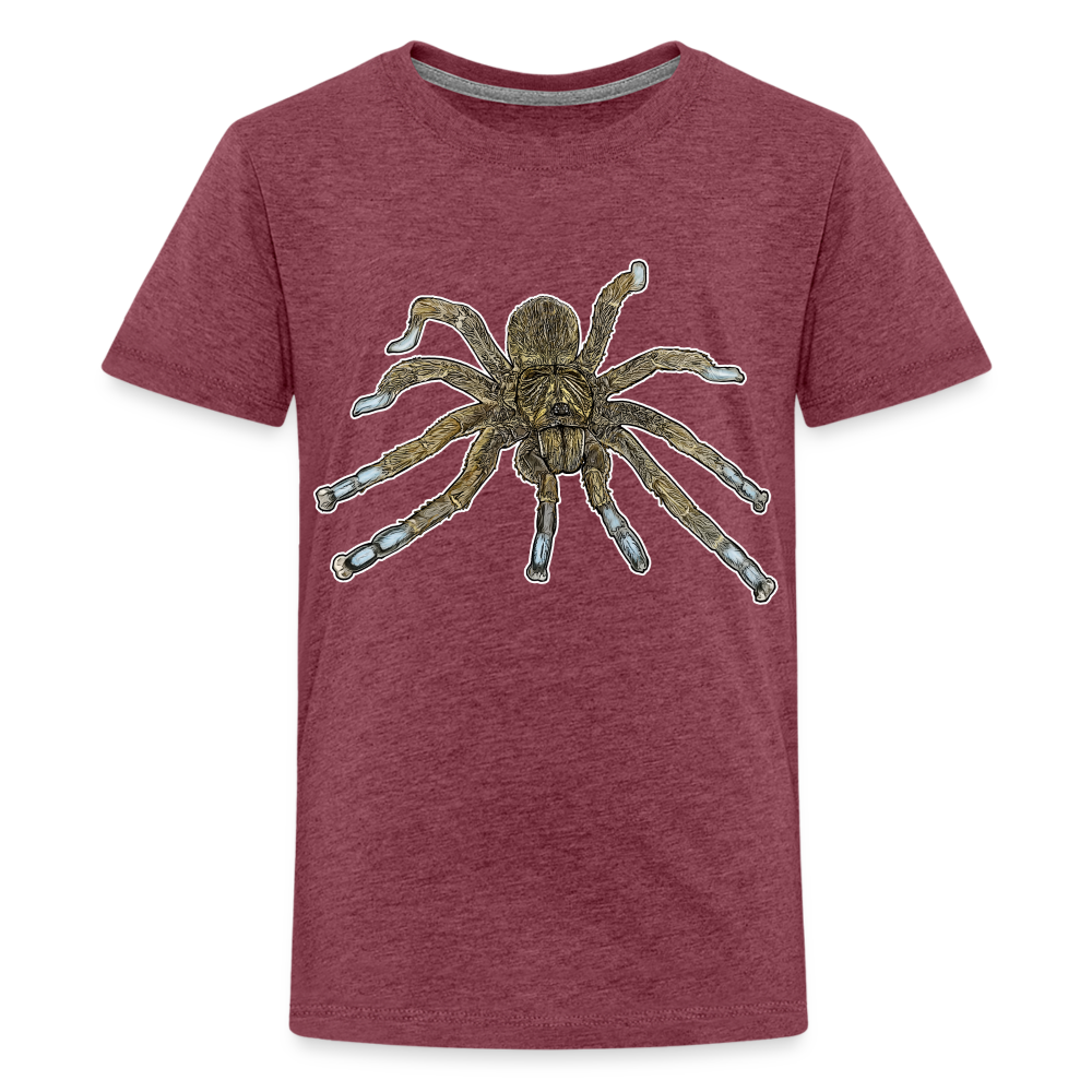 Teenager Basic T-Shirt Idiothele mira - Bordeauxrot meliert