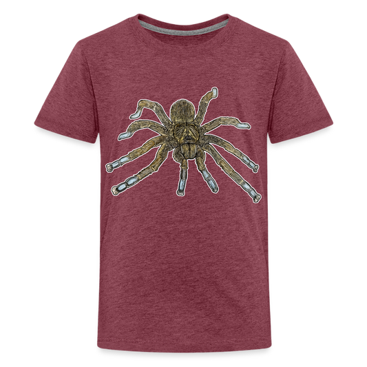 Teenager Basic T-Shirt Idiothele mira - Bordeauxrot meliert