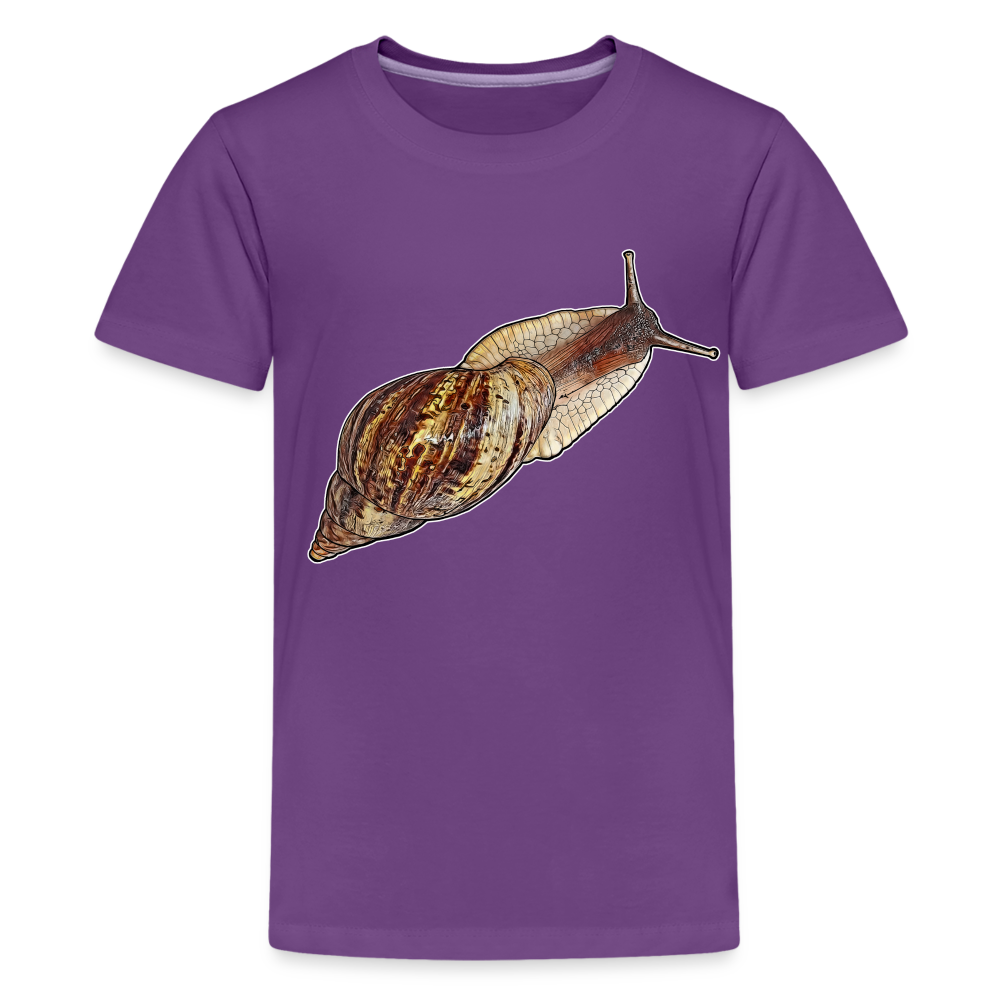 Teenager Basic T-Shirt Achatina reticulata wildfarben - Lila