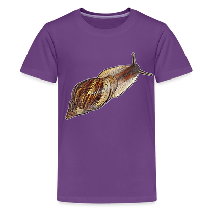 Teenager Basic T-Shirt Achatina reticulata wildfarben - Lila