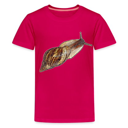 Teenager Basic T-Shirt Achatina reticulata wildfarben - dunkles Pink
