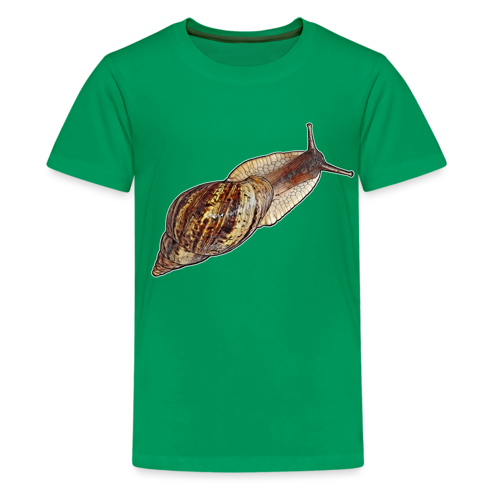 Teenager Basic T-Shirt Achatina reticulata wildfarben - Kelly Green