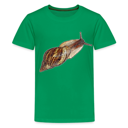 Teenager Basic T-Shirt Achatina reticulata wildfarben - Kelly Green