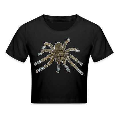 Crop T-Shirt Idiothele mira - Schwarz