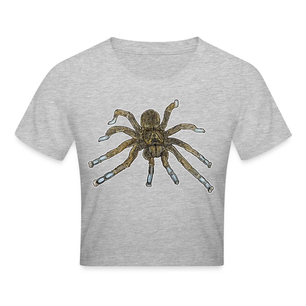 Crop T-Shirt Idiothele mira - Grau meliert