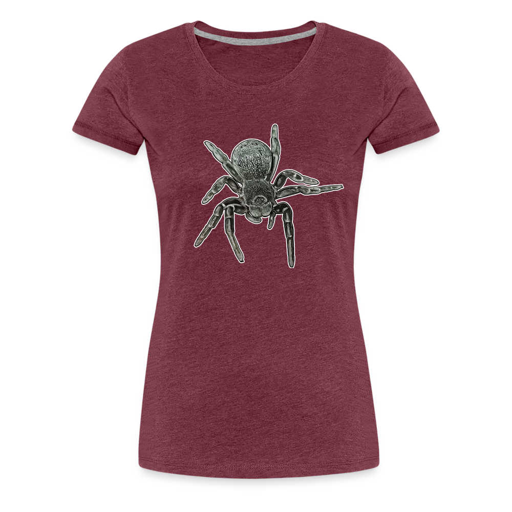 Frauen Basic T-Shirt Eresus walckenaeri - Bordeauxrot meliert