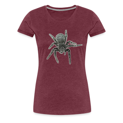 Frauen Basic T-Shirt Eresus walckenaeri - Bordeauxrot meliert