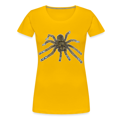 Frauen Basic T-Shirt Idiothele mira - Sonnengelb