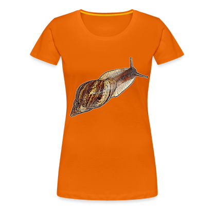 Frauen Basic T-Shirt Achatina reticulata wildfarben - Orange