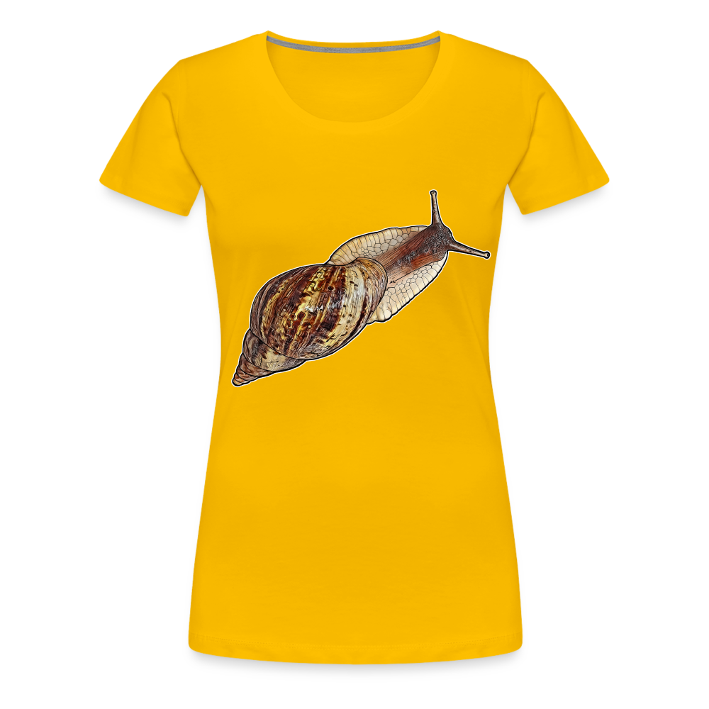 Frauen Basic T-Shirt Achatina reticulata wildfarben - Sonnengelb