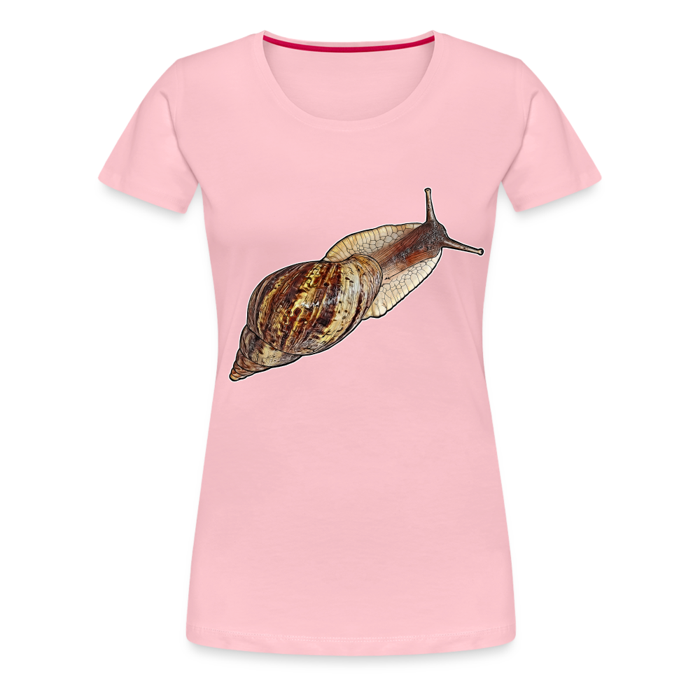 Frauen Basic T-Shirt Achatina reticulata wildfarben - Hellrosa