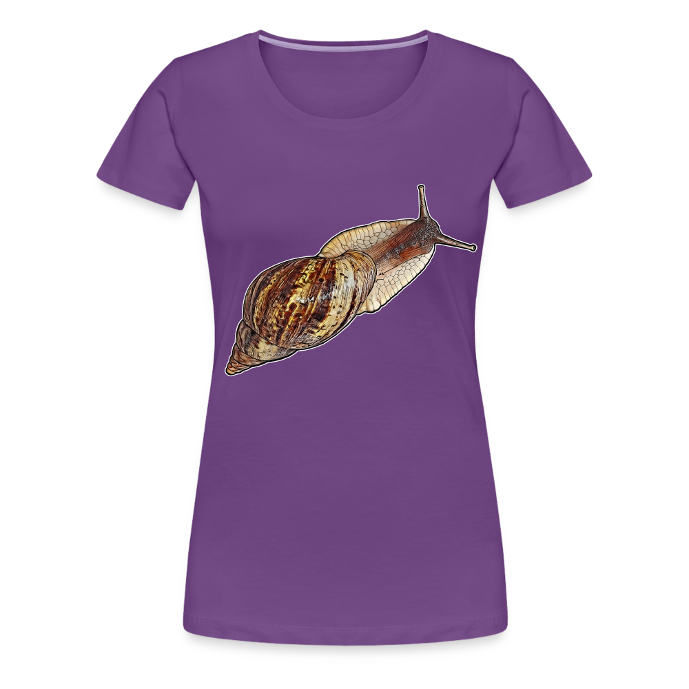 Frauen Basic T-Shirt Achatina reticulata wildfarben - Lila