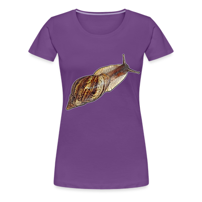 Frauen Basic T-Shirt Achatina reticulata wildfarben - Lila