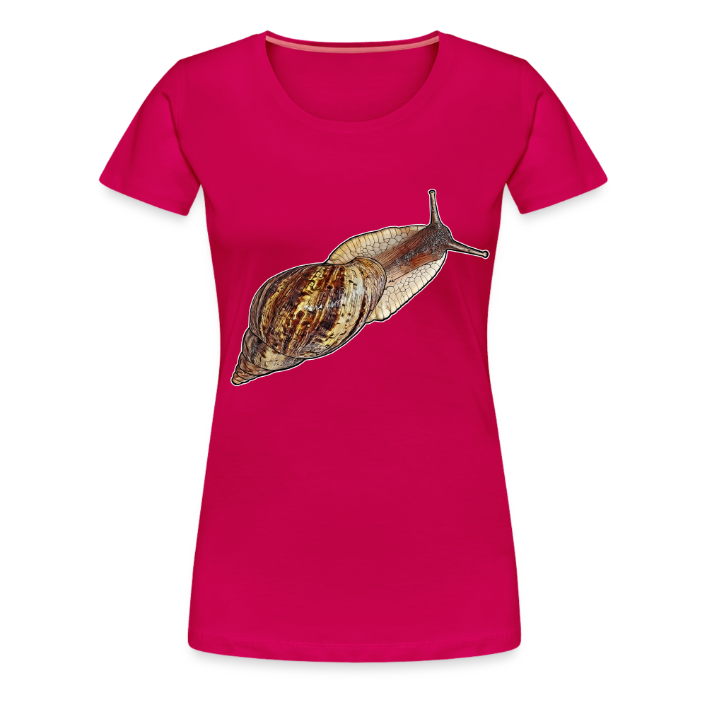 Frauen Basic T-Shirt Achatina reticulata wildfarben - dunkles Pink