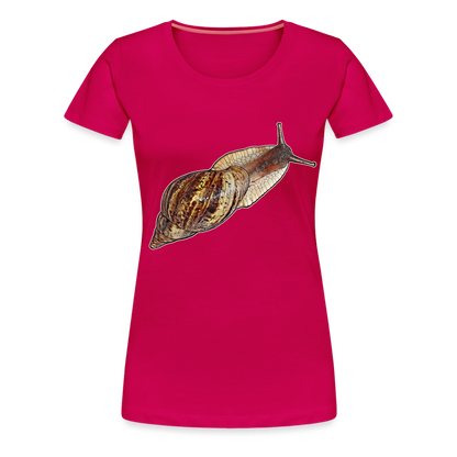Frauen Basic T-Shirt Achatina reticulata wildfarben - dunkles Pink