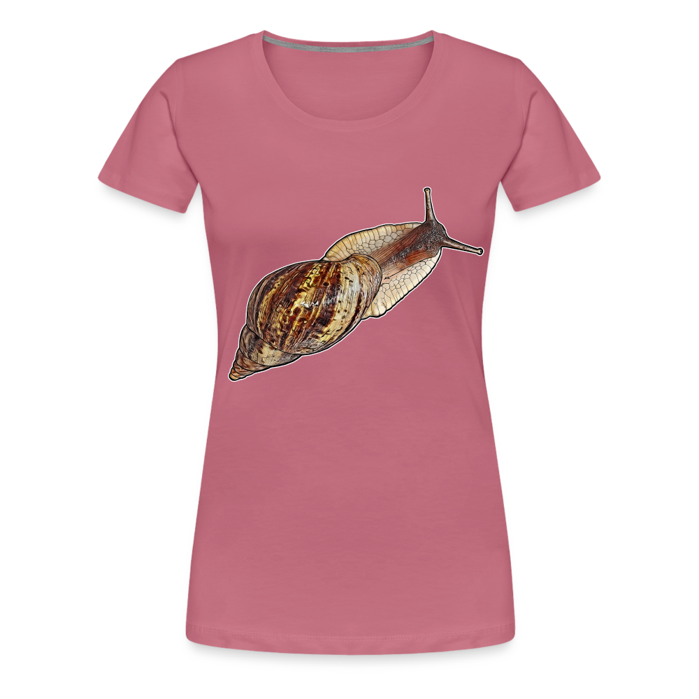 Frauen Basic T-Shirt Achatina reticulata wildfarben - Malve