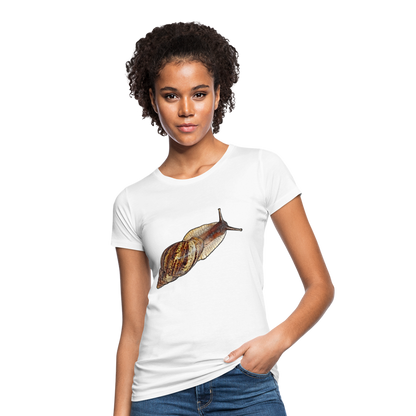 Frauen Bio-T-Shirt Achatina reticulata wildfarben - weiß