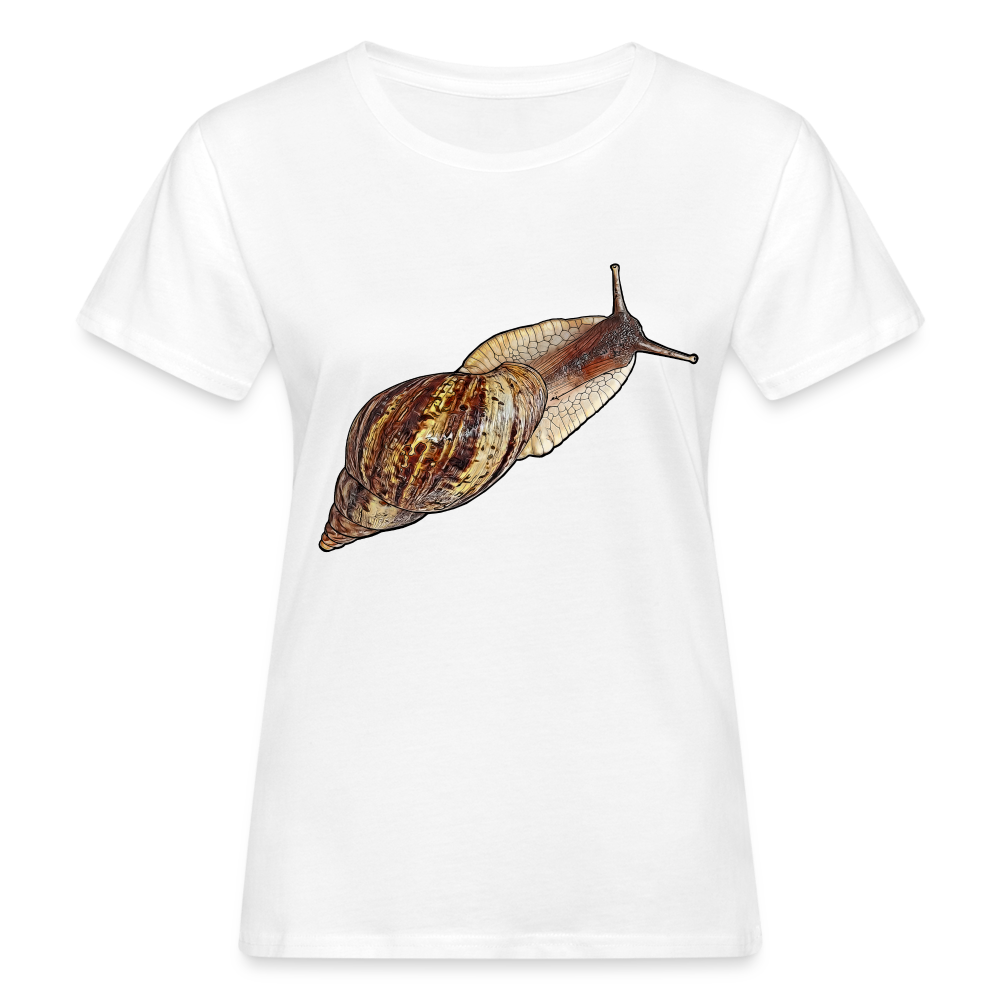 Frauen Bio-T-Shirt Achatina reticulata wildfarben - weiß