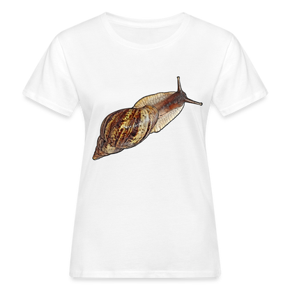 Frauen Bio-T-Shirt Achatina reticulata wildfarben - weiß