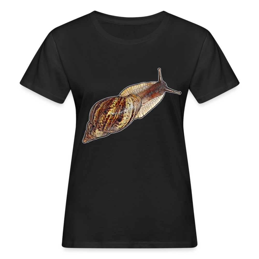 Frauen Bio-T-Shirt Achatina reticulata wildfarben - Schwarz