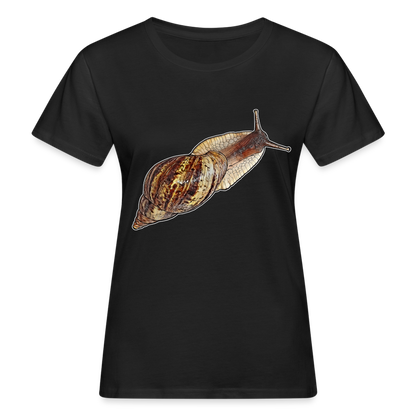 Frauen Bio-T-Shirt Achatina reticulata wildfarben - Schwarz